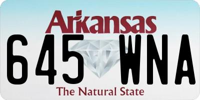 AR license plate 645WNA
