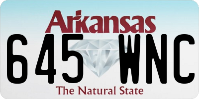 AR license plate 645WNC