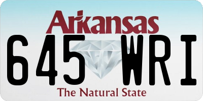 AR license plate 645WRI