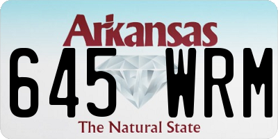 AR license plate 645WRM