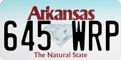 AR license plate 645WRP