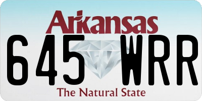 AR license plate 645WRR