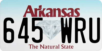 AR license plate 645WRU