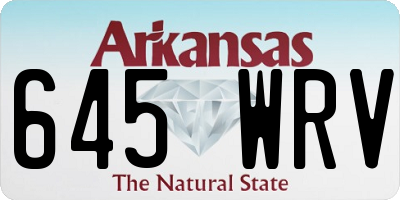 AR license plate 645WRV