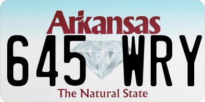 AR license plate 645WRY