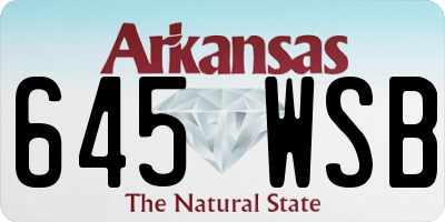 AR license plate 645WSB