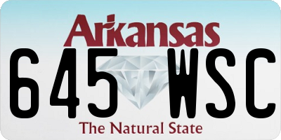 AR license plate 645WSC