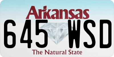 AR license plate 645WSD
