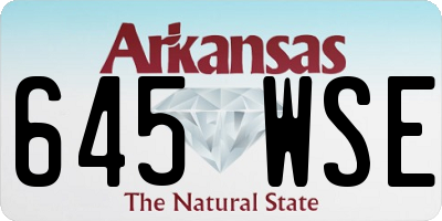 AR license plate 645WSE