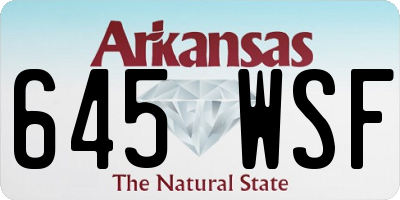 AR license plate 645WSF