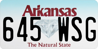 AR license plate 645WSG
