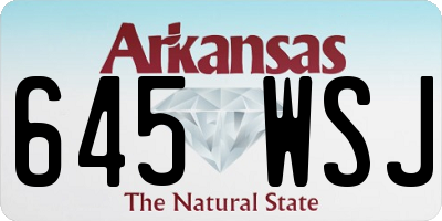 AR license plate 645WSJ