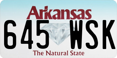 AR license plate 645WSK