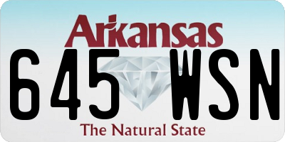 AR license plate 645WSN