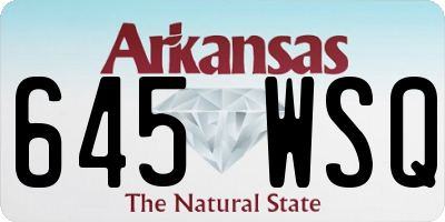 AR license plate 645WSQ