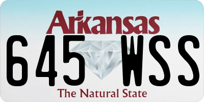 AR license plate 645WSS