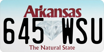 AR license plate 645WSU