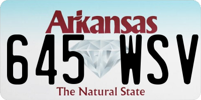 AR license plate 645WSV