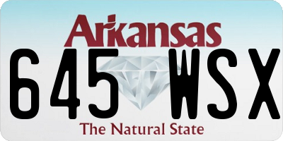 AR license plate 645WSX