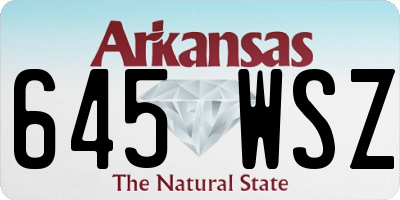 AR license plate 645WSZ