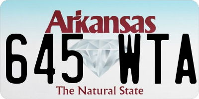 AR license plate 645WTA