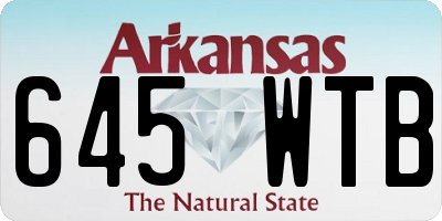 AR license plate 645WTB