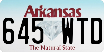 AR license plate 645WTD