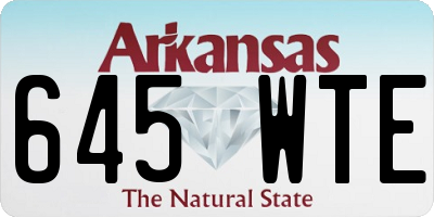 AR license plate 645WTE