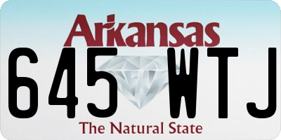 AR license plate 645WTJ