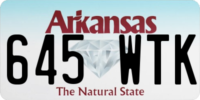 AR license plate 645WTK