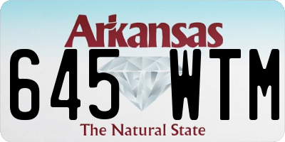 AR license plate 645WTM