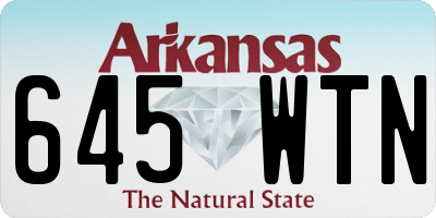 AR license plate 645WTN