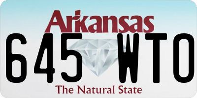 AR license plate 645WTO