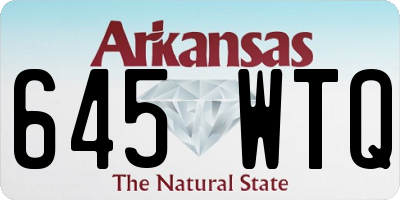 AR license plate 645WTQ