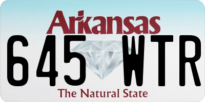 AR license plate 645WTR