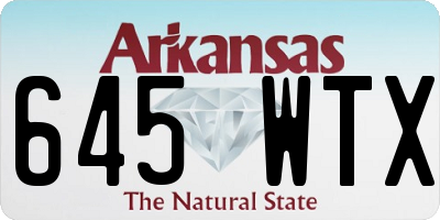AR license plate 645WTX