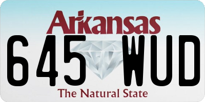 AR license plate 645WUD