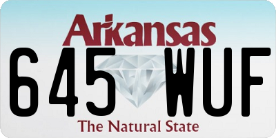 AR license plate 645WUF