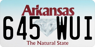 AR license plate 645WUI
