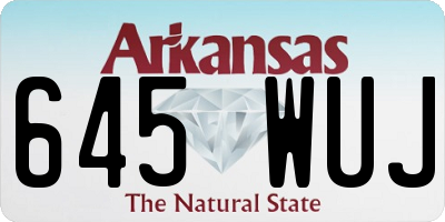 AR license plate 645WUJ