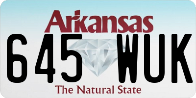 AR license plate 645WUK