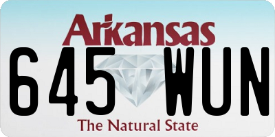 AR license plate 645WUN