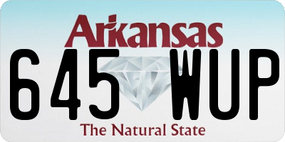 AR license plate 645WUP