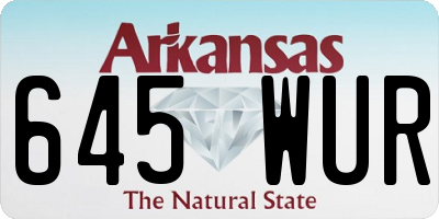 AR license plate 645WUR