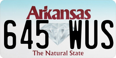 AR license plate 645WUS