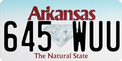 AR license plate 645WUU