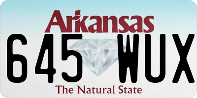 AR license plate 645WUX