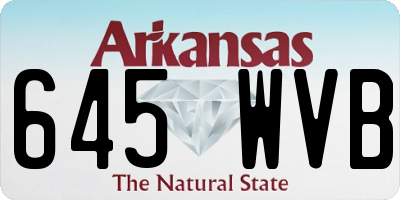 AR license plate 645WVB
