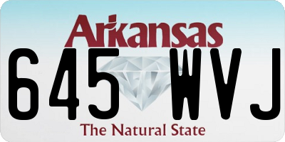 AR license plate 645WVJ