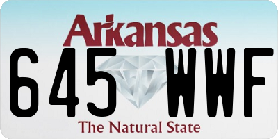 AR license plate 645WWF